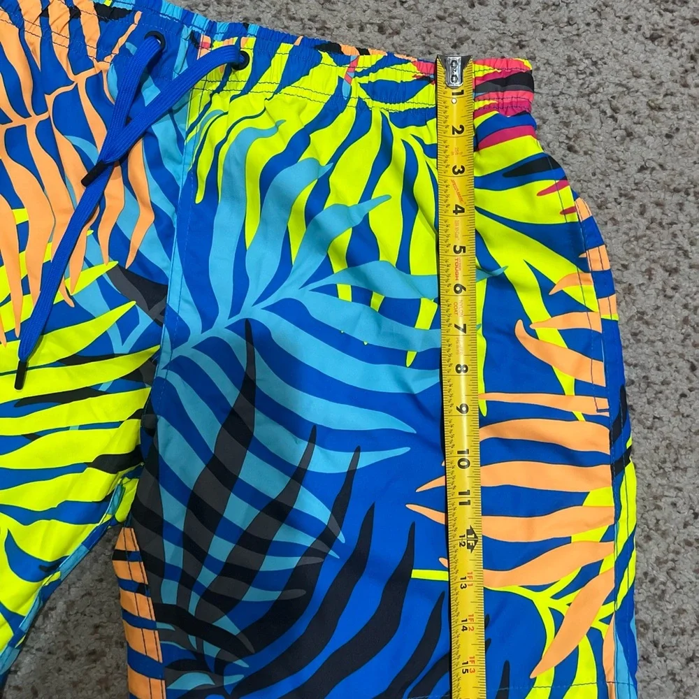 Bjorn Borg Palm Print Colorful Men's Swim Surf Board‎ Pool Shorts Pockets XL